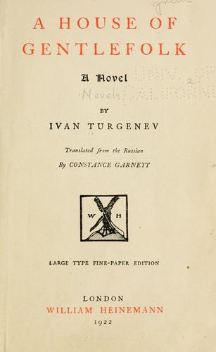A House of Gentlefolk cover