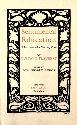 Sentimental Education: The Story of a Young Man cover